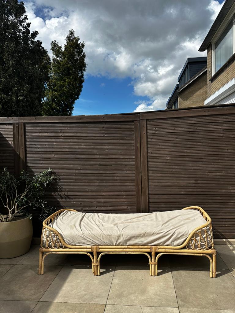Rotan Kinderbed daybed Karwei Noor peuterbed, Ophalen, 90 cm, Eenpersoons, Zo goed als nieuw