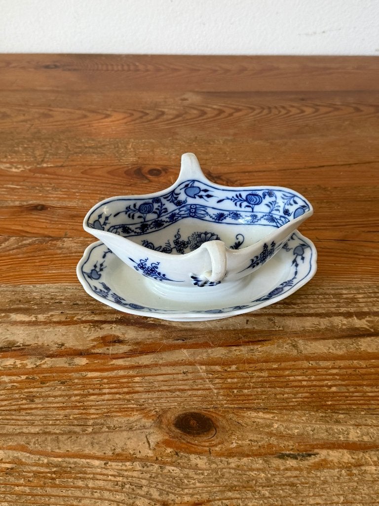Sauskom - Antieke Meissen stijl  Zwiebelmuster, Ophalen of Verzenden