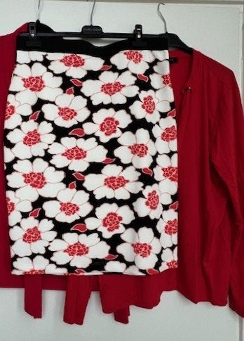 NIEUW KYRA rok Yfke zwart koraal wit XL (42/44), Kleding | Dames, Maat 42/44 (L), Nieuw, Knielengte, KYRA