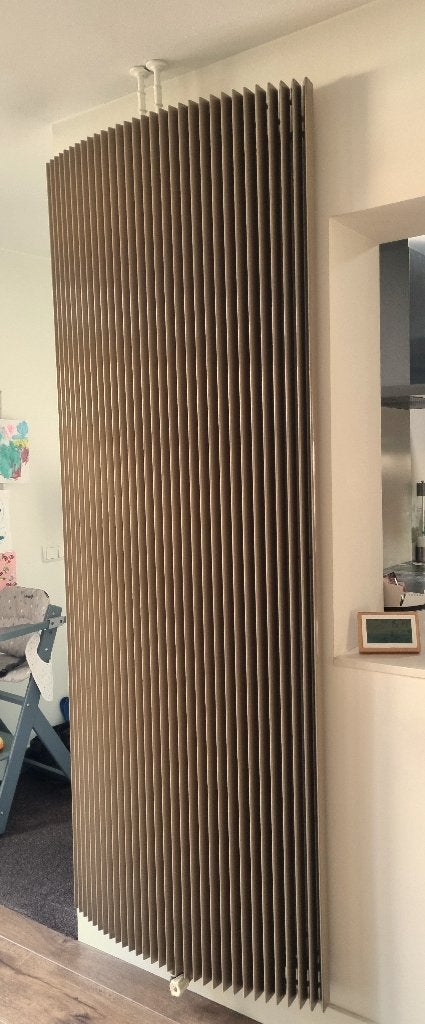 Design Radiator 220 x 83 cm verticaal half gebogen lamellen, Ophalen, Gebruikt, Radiator, 60 tot 150 cm