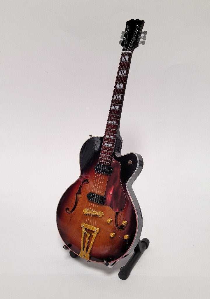 Elvis Presley bruin miniatuur gitaar 25cm mini guitar deco, Info@deconoord.nl, Deco Noord, Nieuw, Ophalen of Verzenden