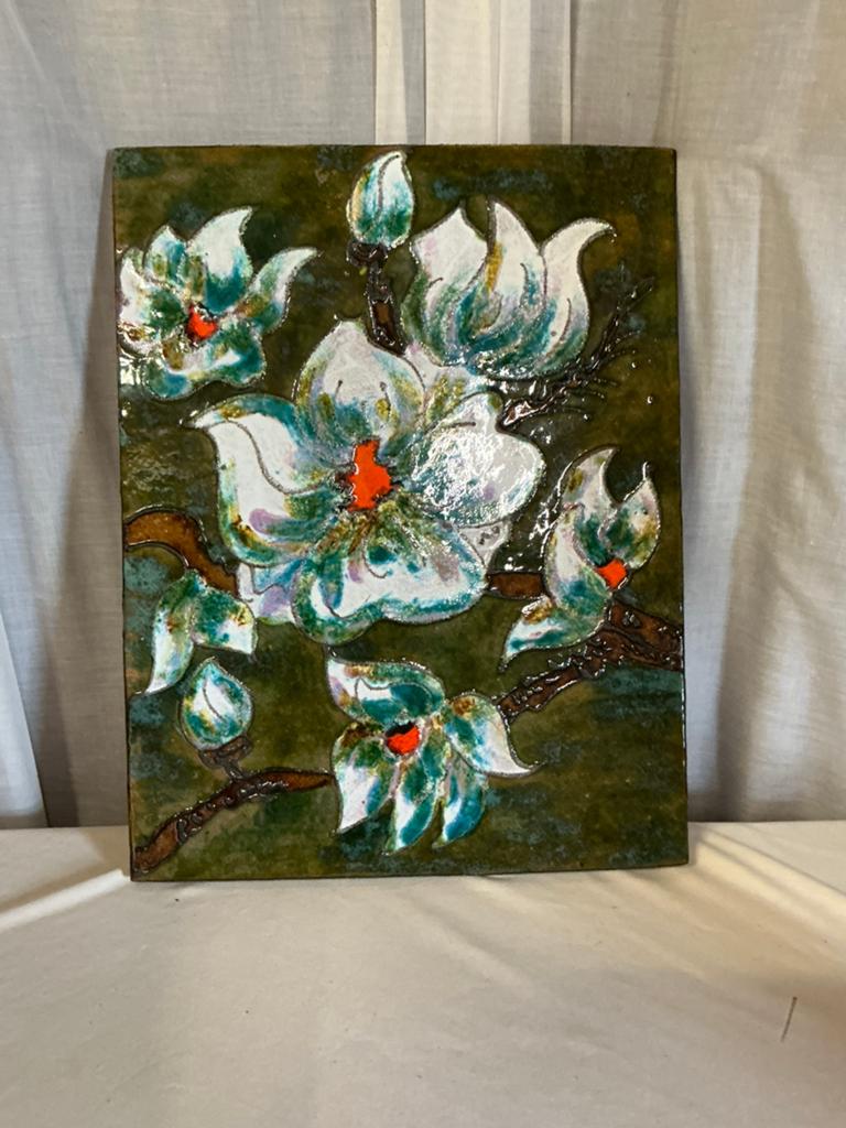 Groot vintage wandbord ,Ruscha keramiek,West Germany, Antiek en Kunst, Ophalen of Verzenden