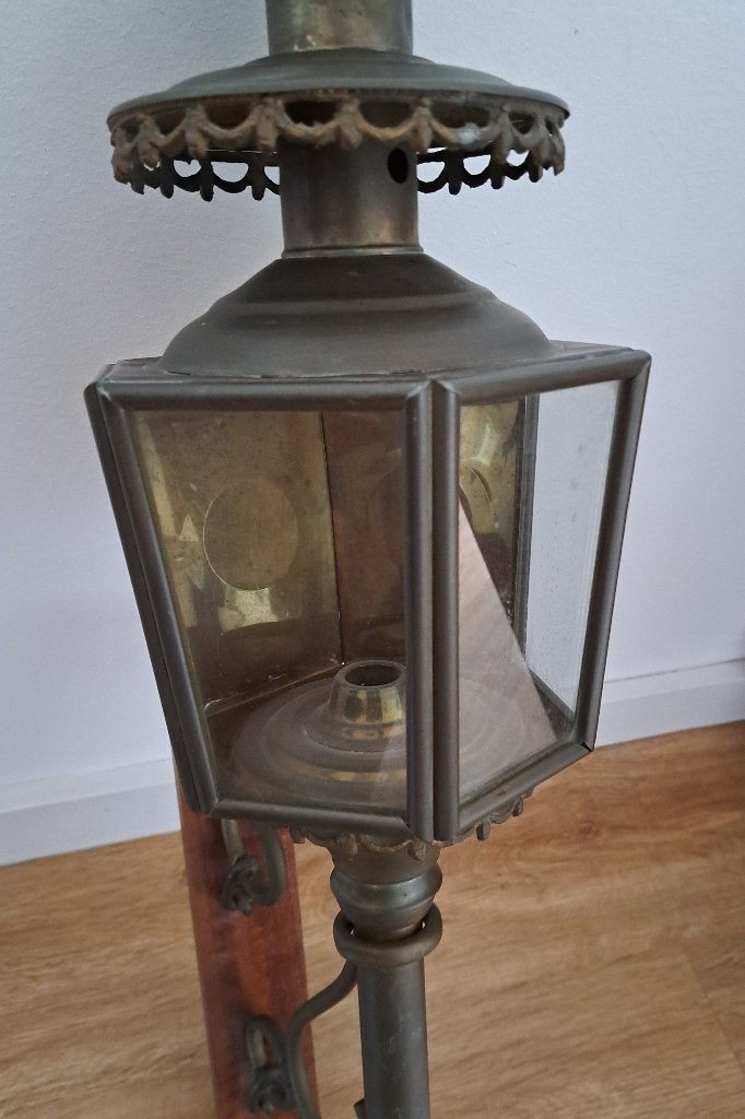 koperen koetslamp uit 1900, Ophalen of Verzenden