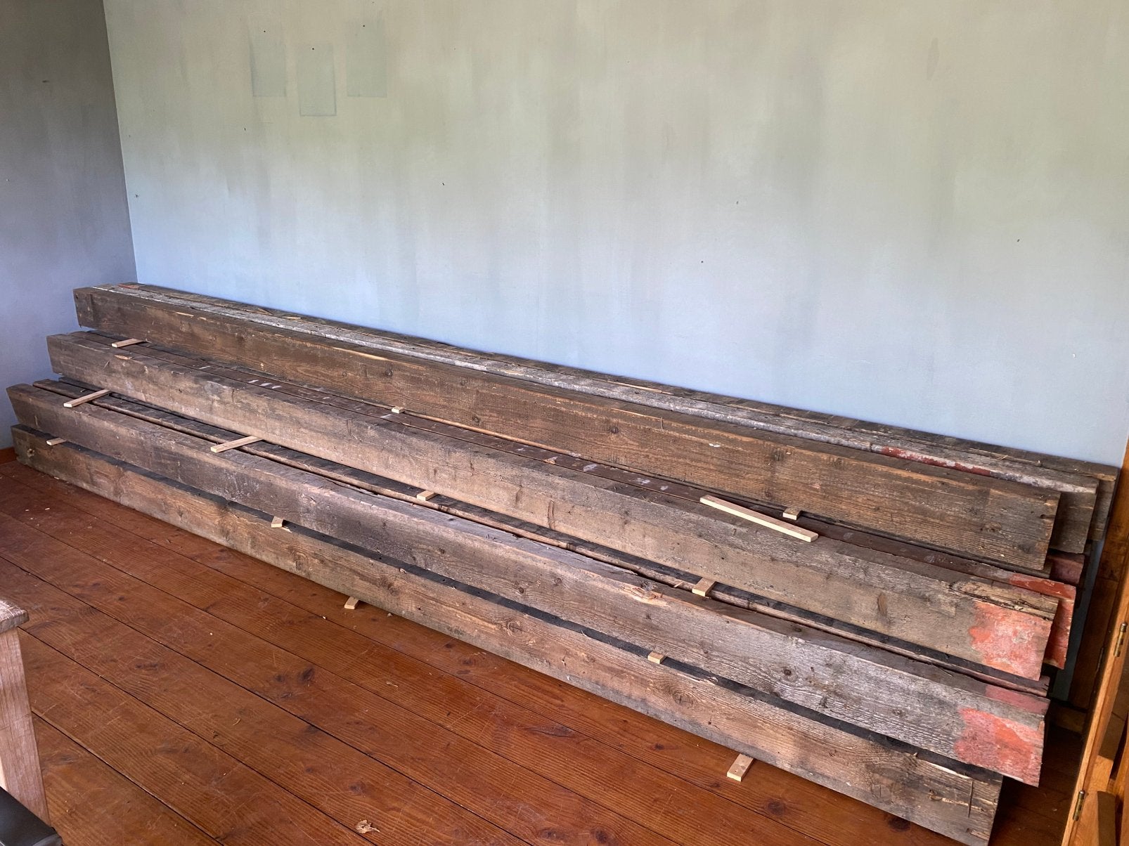 20 stuks houten balken 7x17x410, Ophalen, 250 cm of meer, Balken