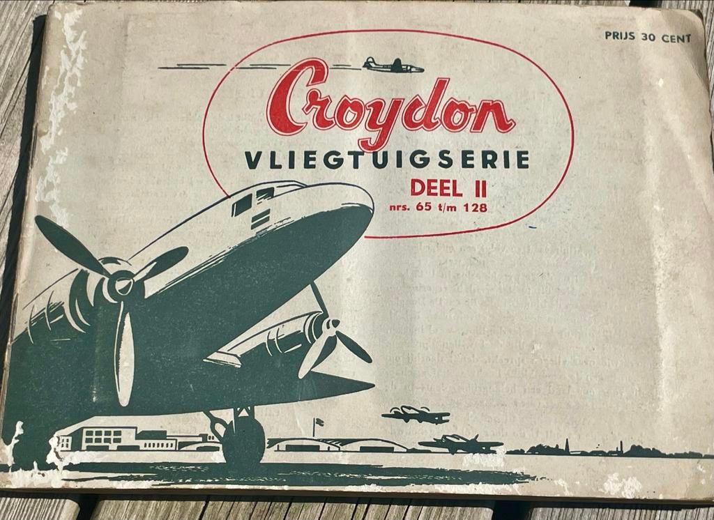 Croydon Vliegtuigserie Deel II - Vintage Plaatjesalbum (1954, Ophalen of Verzenden, Gelezen, Plaatjesalbum