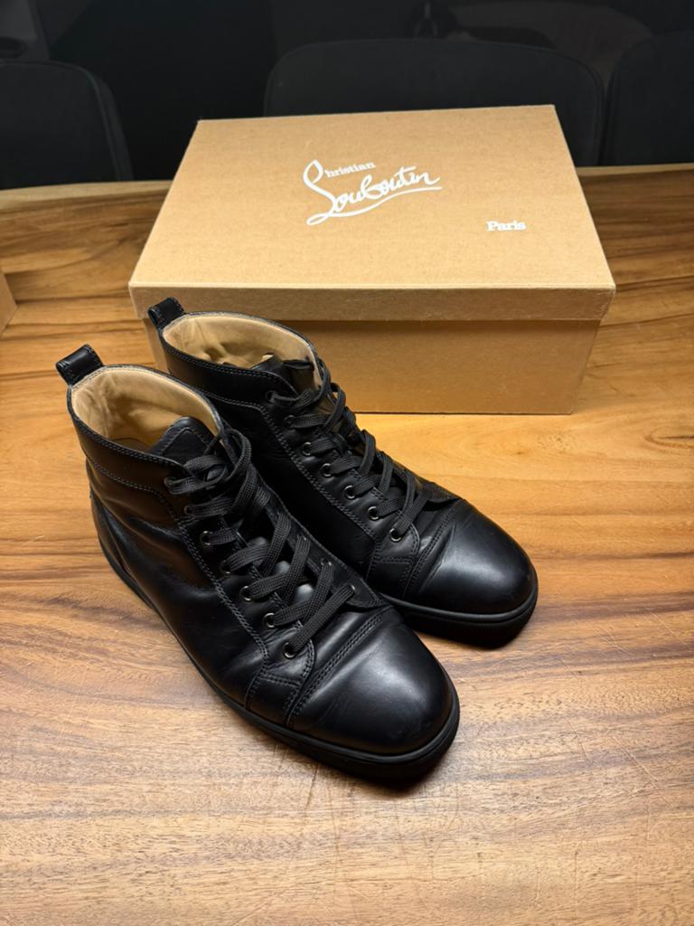 Christian Louboutin | High top sneaker zwart | Maat 43, Kleding | Heren, Schoenen, Gedragen, Sneakers of Gympen, Zwart, Ophalen of Verzenden