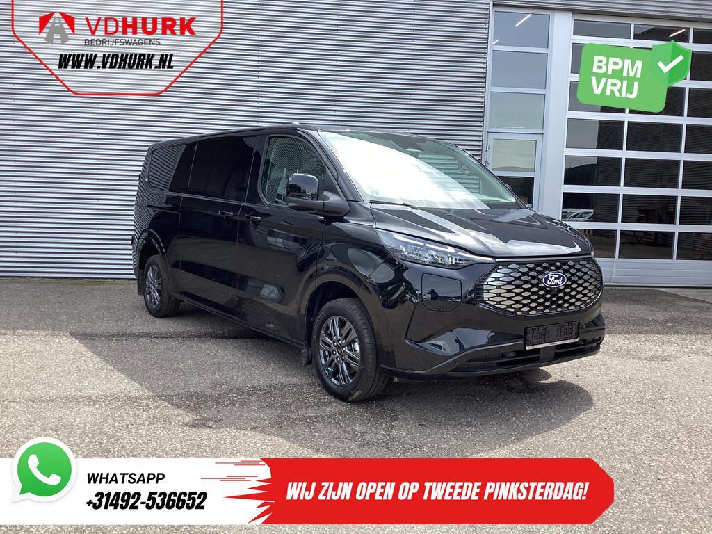 Ford E-Transit Custom 71 kWh 218 pk 340 km WLTP L2 Limited G, Auto's, Bestelauto's, Automaat, Stof, Gebruikt, 218 pk
