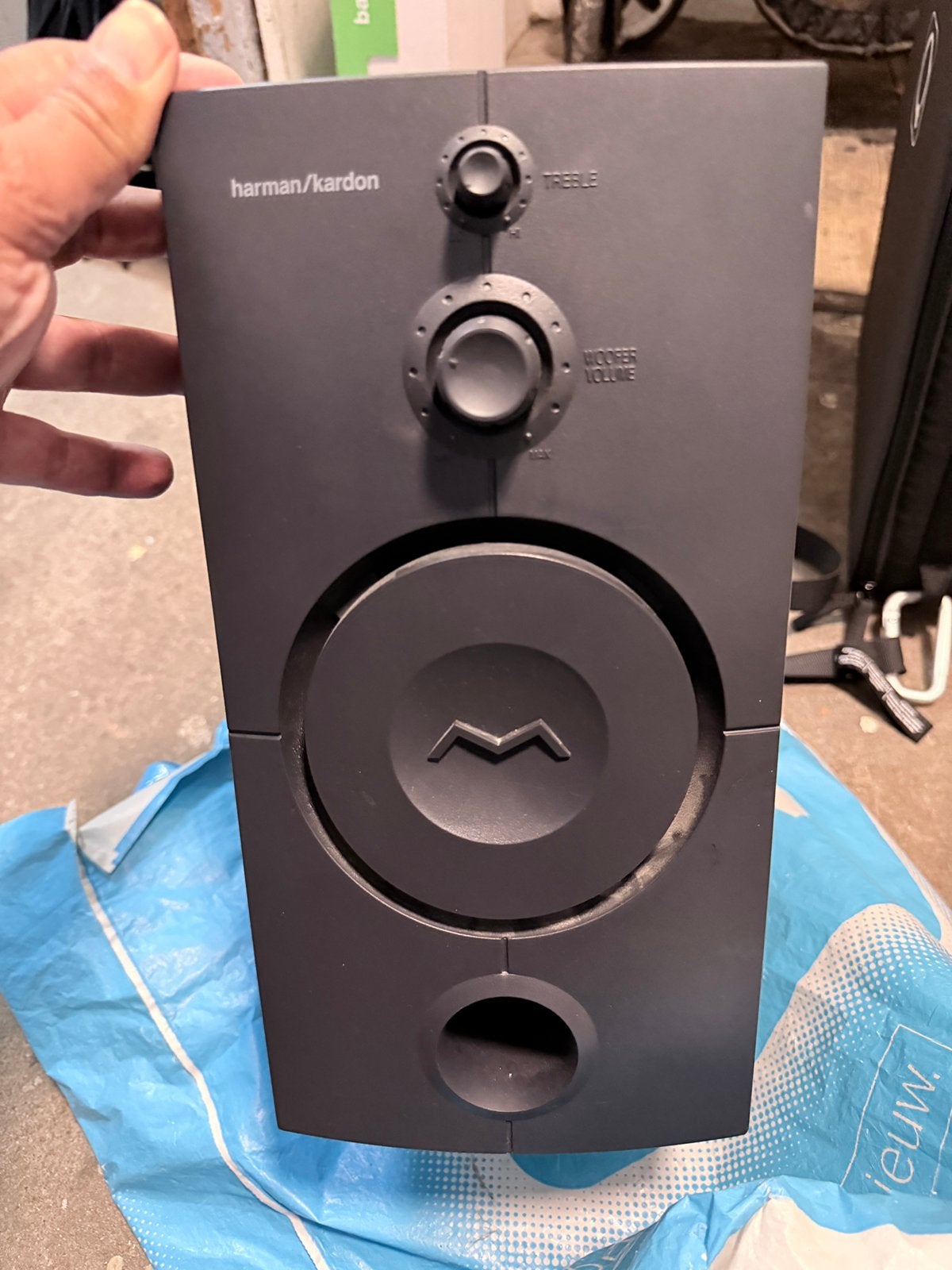 2 Boxjes met subwoofer Harman Kardon., Computers en Software, Pc speakers, Ophalen, Gebruikt