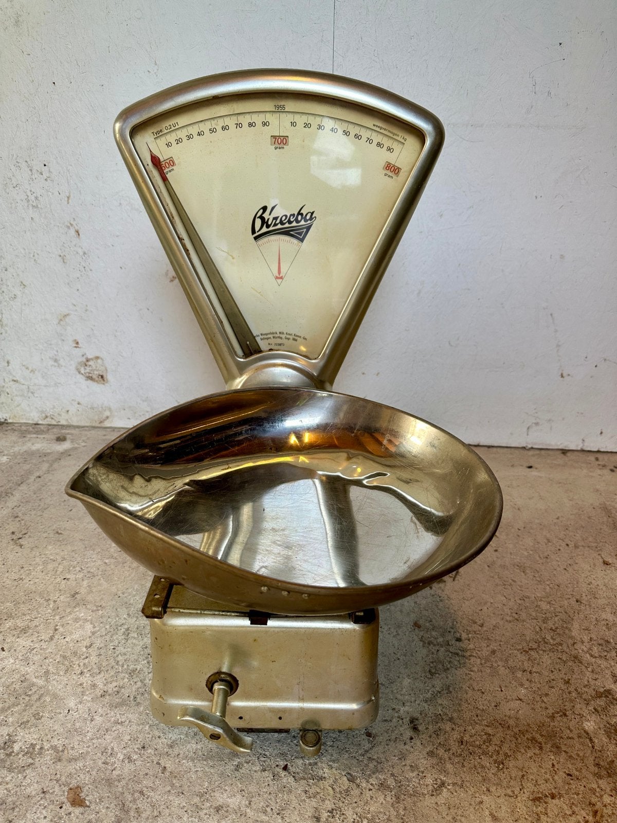Vintage Bizerba weegschaal uit 1955. Decoratief!, Ophalen