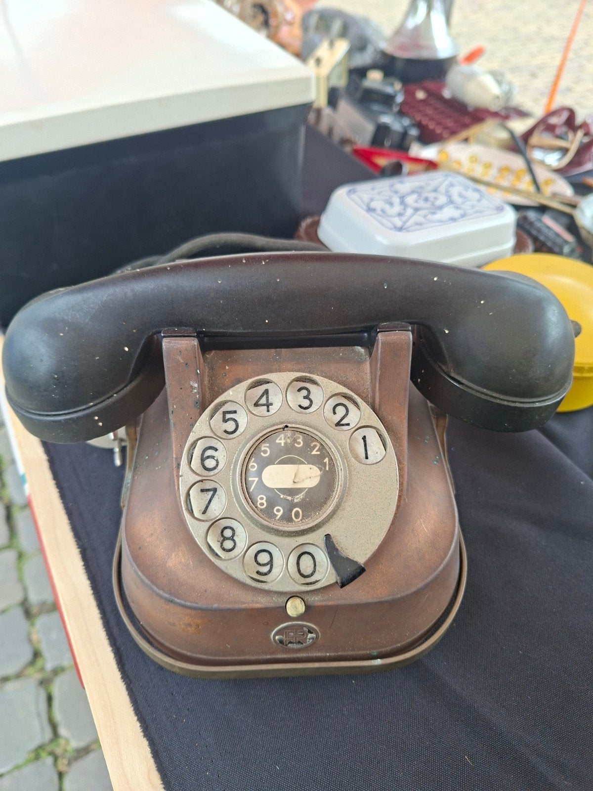 Oude koperen telefoon RTT 56B, Ophalen of Verzenden