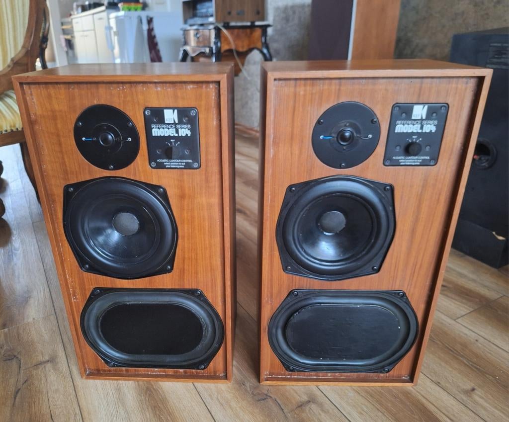 KEF SPEAKERS  104 ZONDER FRONT, Audio, Tv en Foto, Luidsprekers, Overige merken, Ophalen of Verzenden, 120 watt of meer, Front, Rear of Stereo speakers