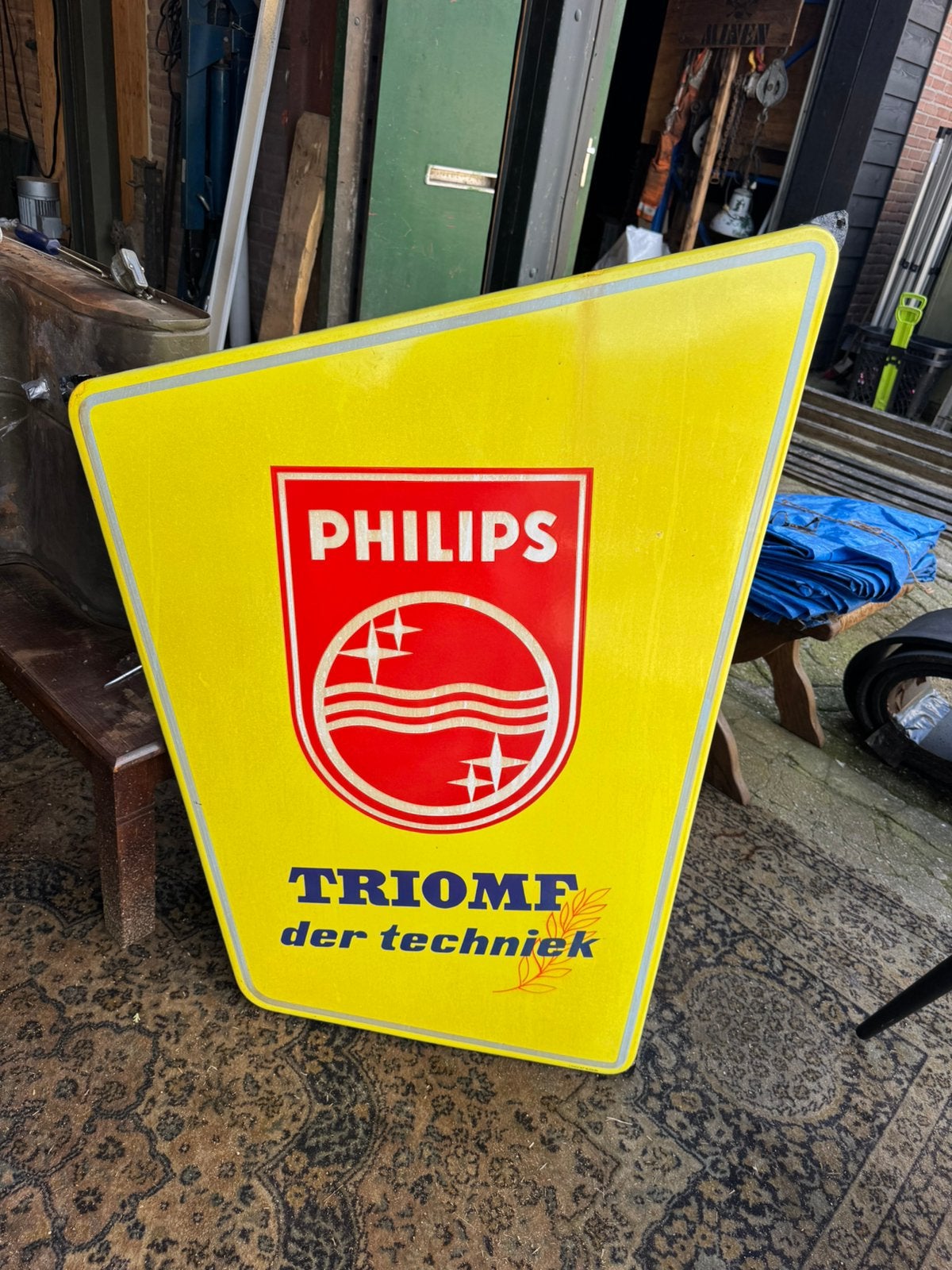 Prachtig emaille bord Philips, Antiek en Kunst, Antiek | Emaille, Ophalen