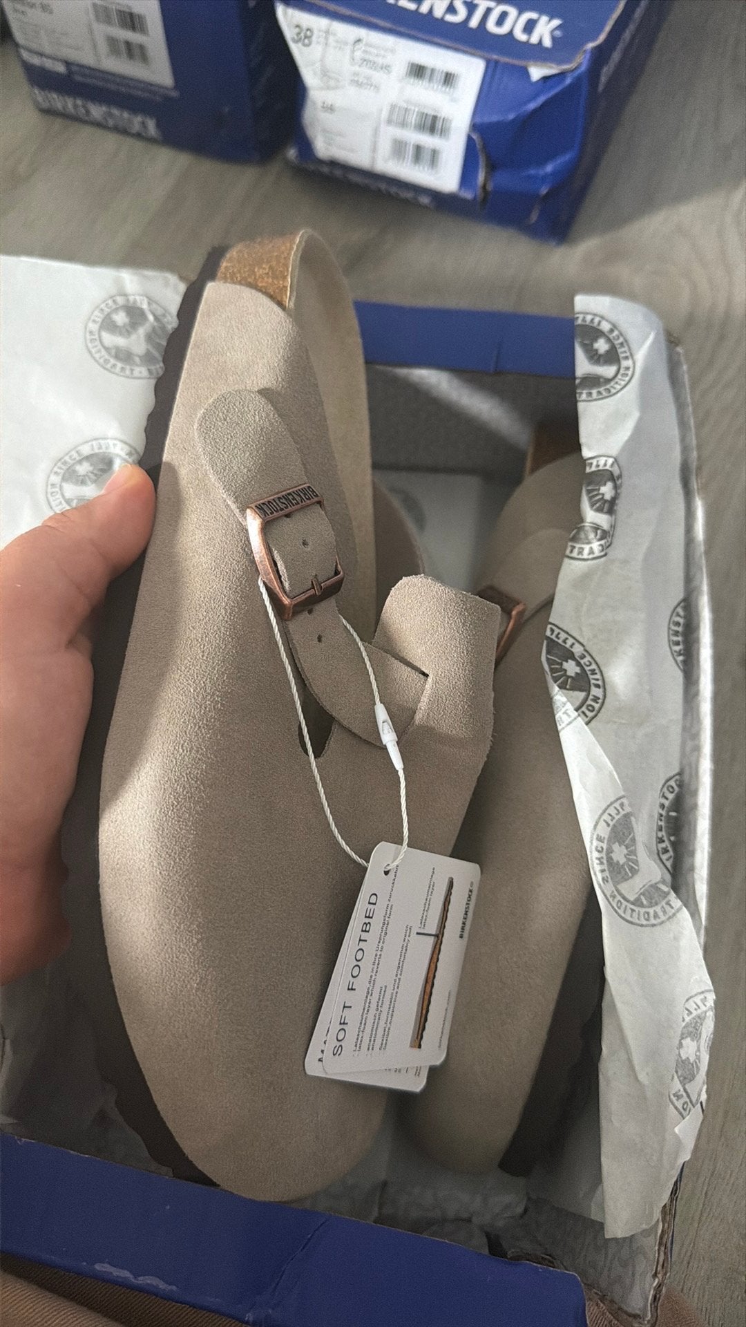 Birkenstock boston gray maat 40, Ophalen of Verzenden, Zo goed als nieuw, Sandalen