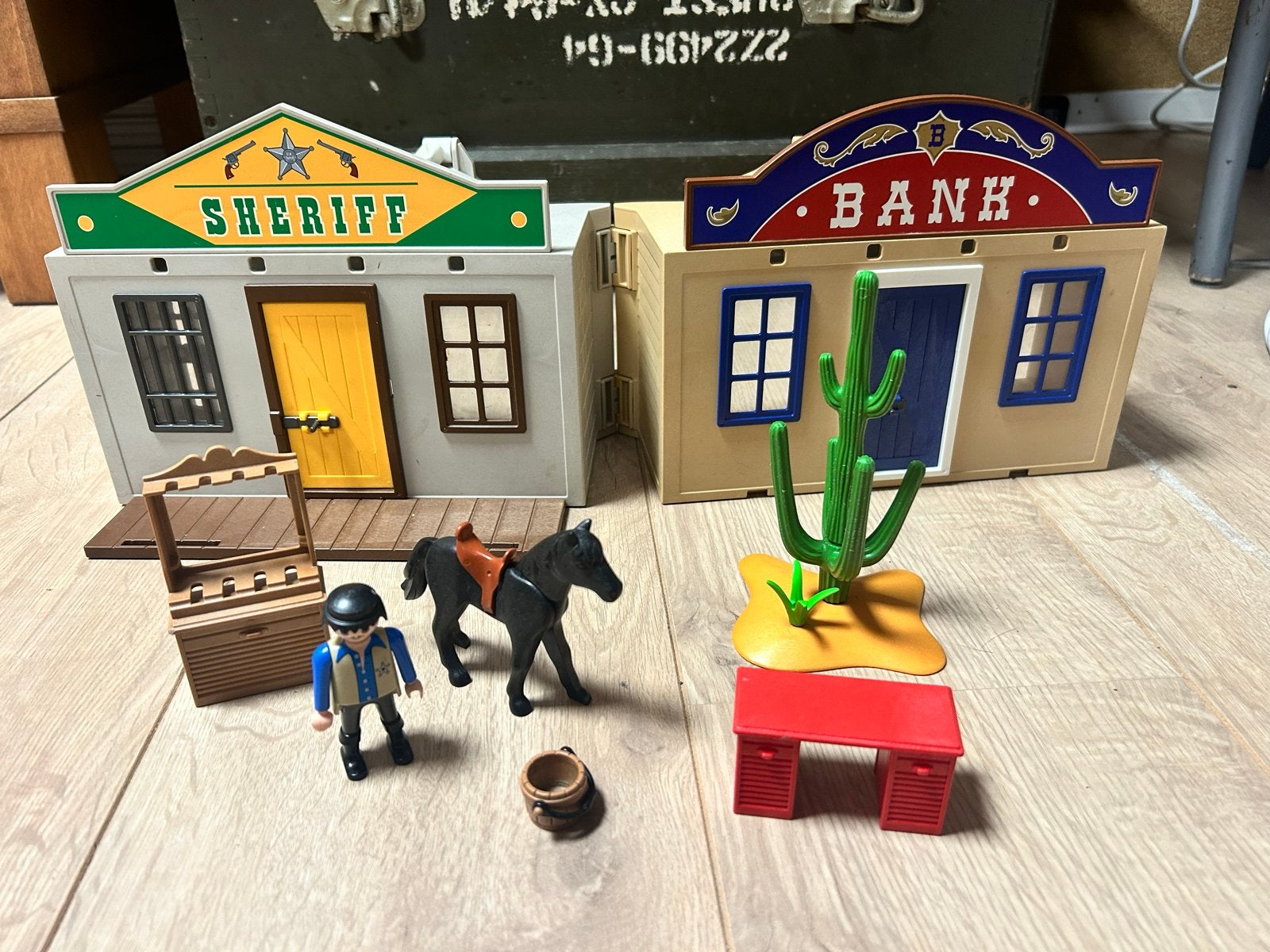 Playmobil 4398 Western Sheriff's Office & Bank (incompleet), Gebruikt, Gebouw, Complete set, Historisch