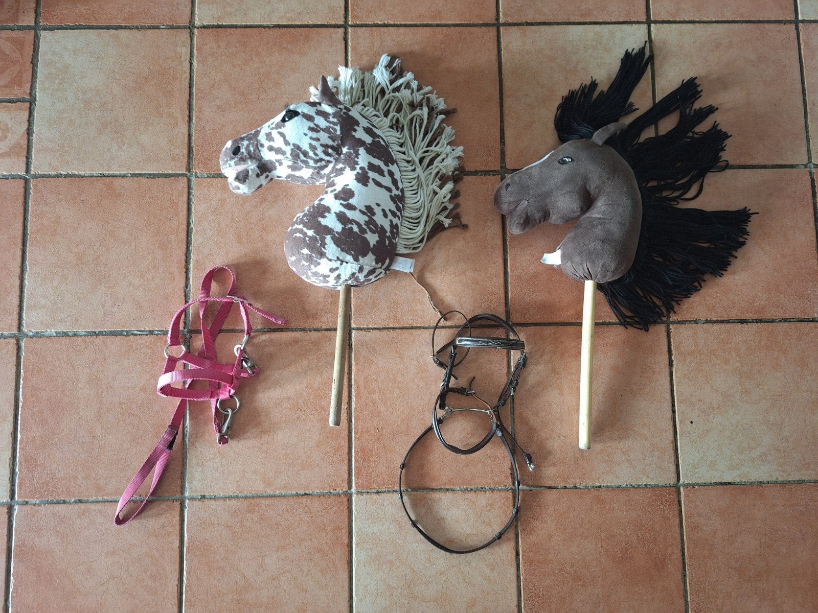 Hobbyhorse / Stokpaardje - Bruin en gevlekt, Ophalen of Verzenden, Gebruikt, Jongen of Meisje