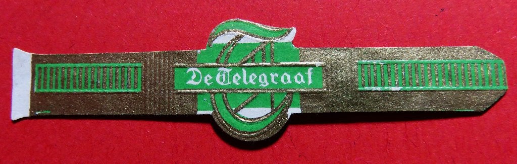 Sigarenbandje Reclamebandje De Telegraaf, Verzenden, Gebruikt, Sigarenbandjes