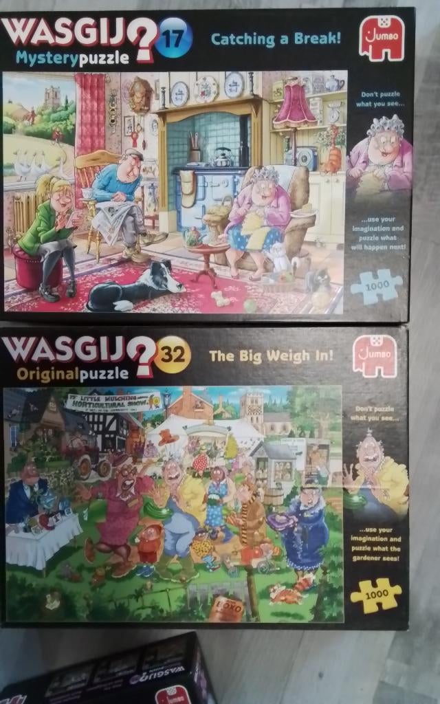 Wasgij puzzels evt ruilen, Ophalen, 500 t/m 1500 stukjes, Zo goed als nieuw, Legpuzzel