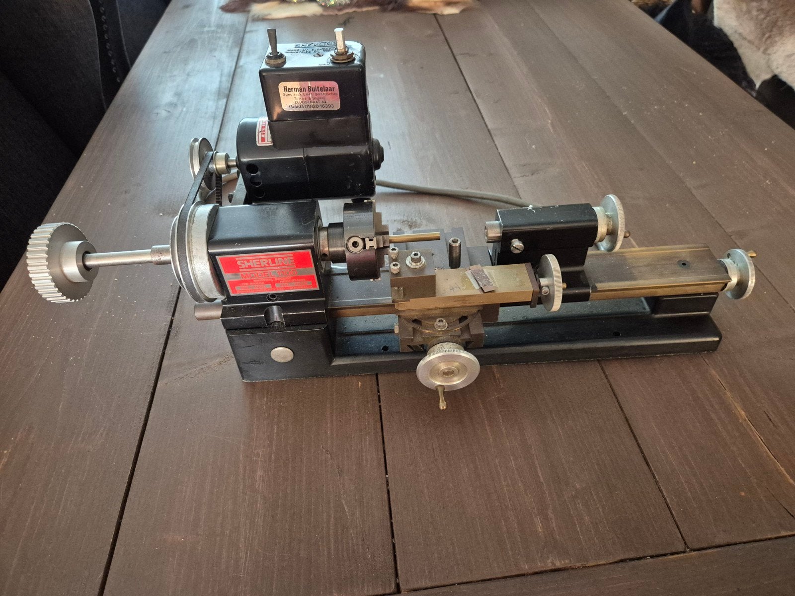Sherline, model 1100, tafelmodel draaibank, Ophalen, Zo goed als nieuw, Metaaldraaibank