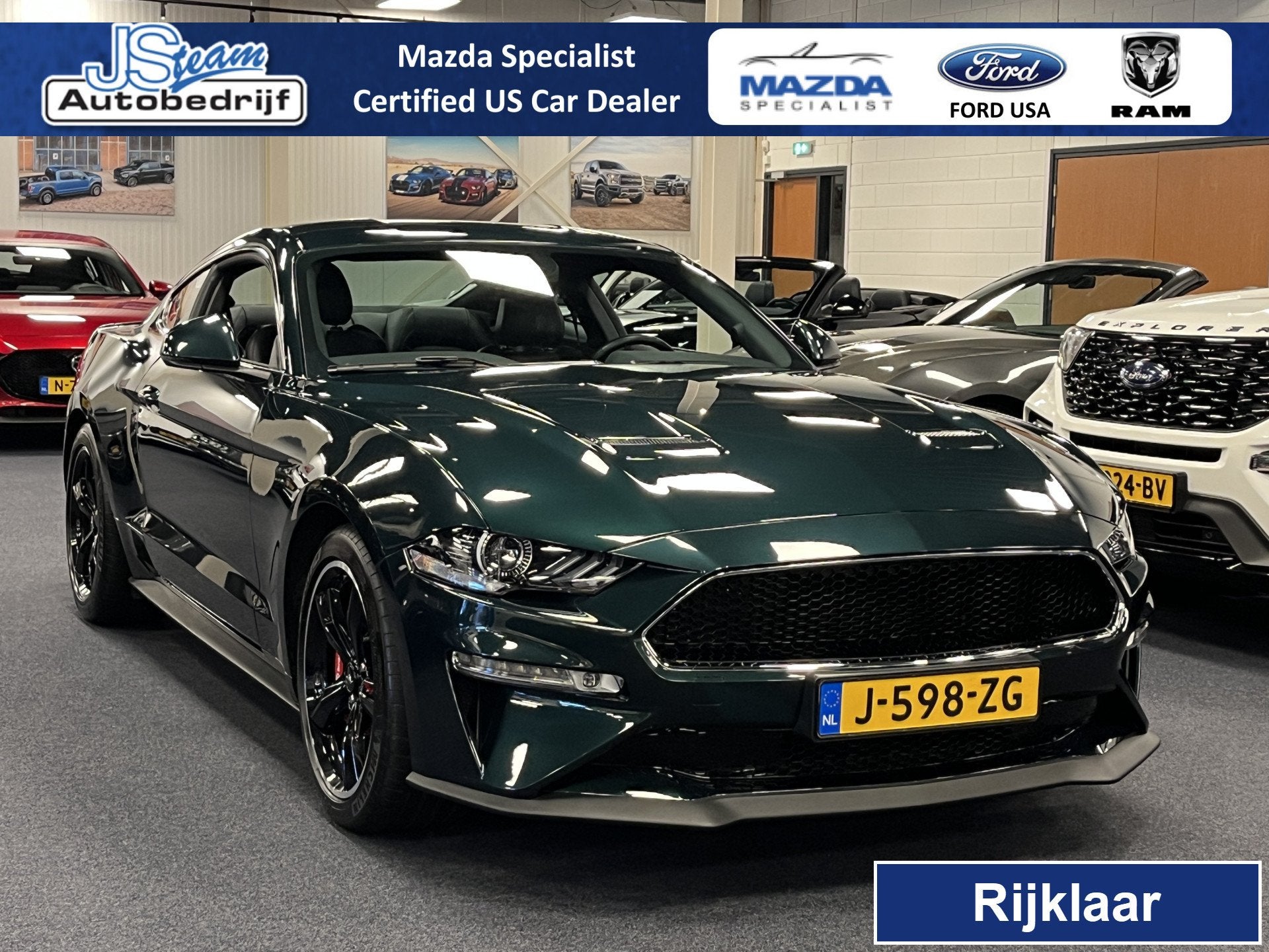 Ford Mustang Fastback 5.0i V8 BULLITT 460PK Brembo MagneRide, 12 maanden, Achterwielaandrijving, 4 stoelen, Leder
