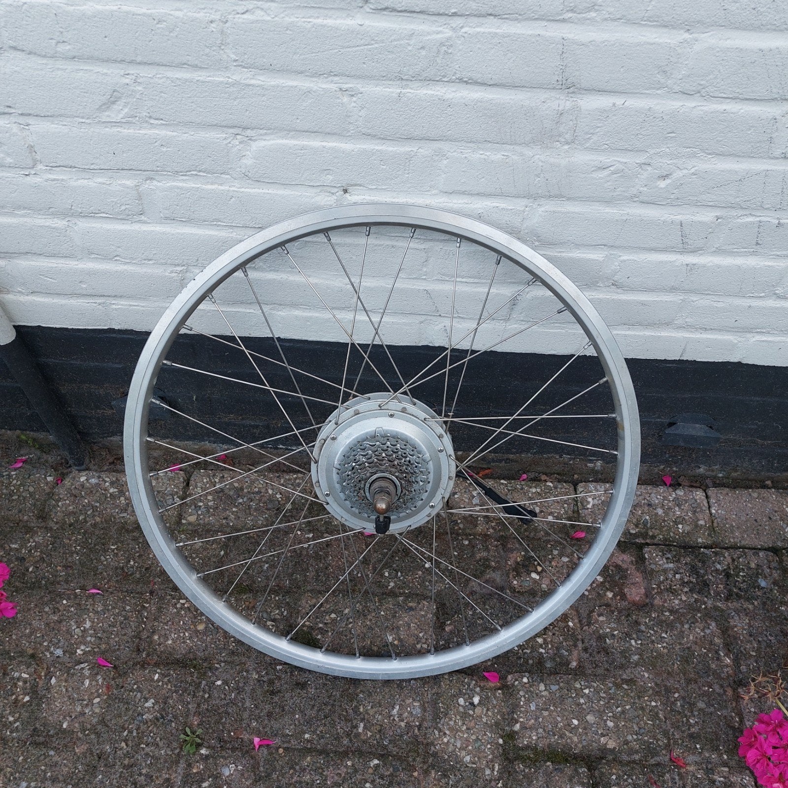 te koop fietswiel met achterwielmotor, Sparta, Gebruikt, Motor, Aluminium