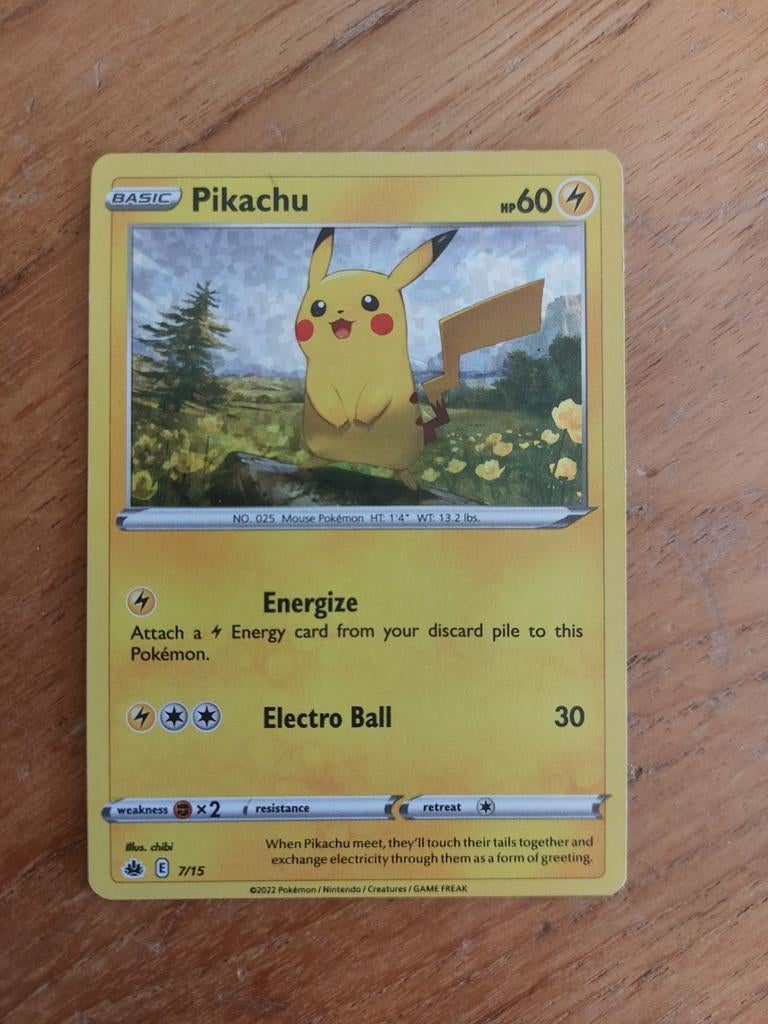 McDonalds Pokemon Card - Pikachu HOLO - ERROR DOUBLE HOLO, Ophalen of Verzenden, Zo goed als nieuw