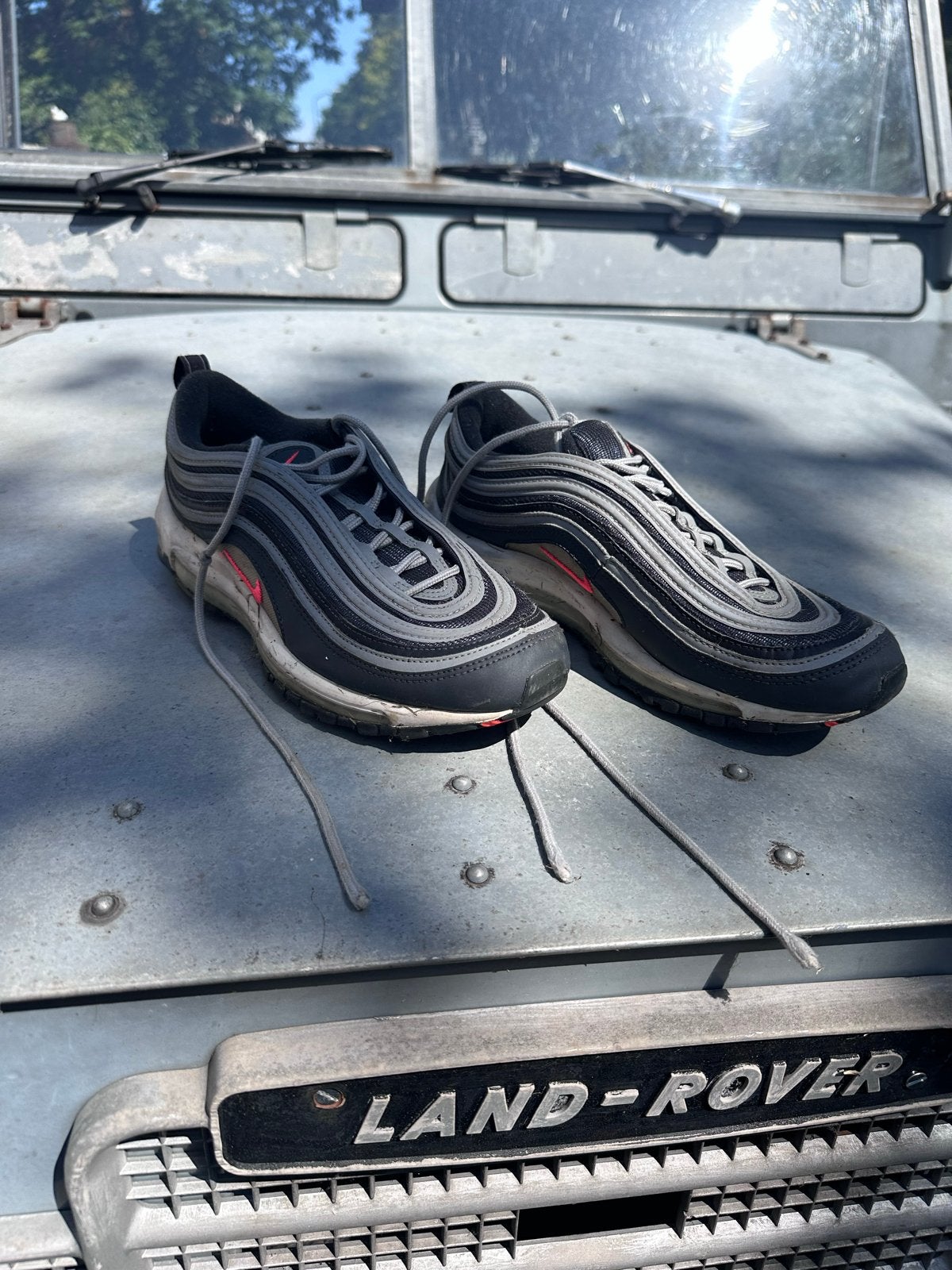 Nike Air Max 97 - Zwart/Grijs/Rood - Maat 41, Ophalen of Verzenden, Gedragen, Zwart, Sneakers of Gympen