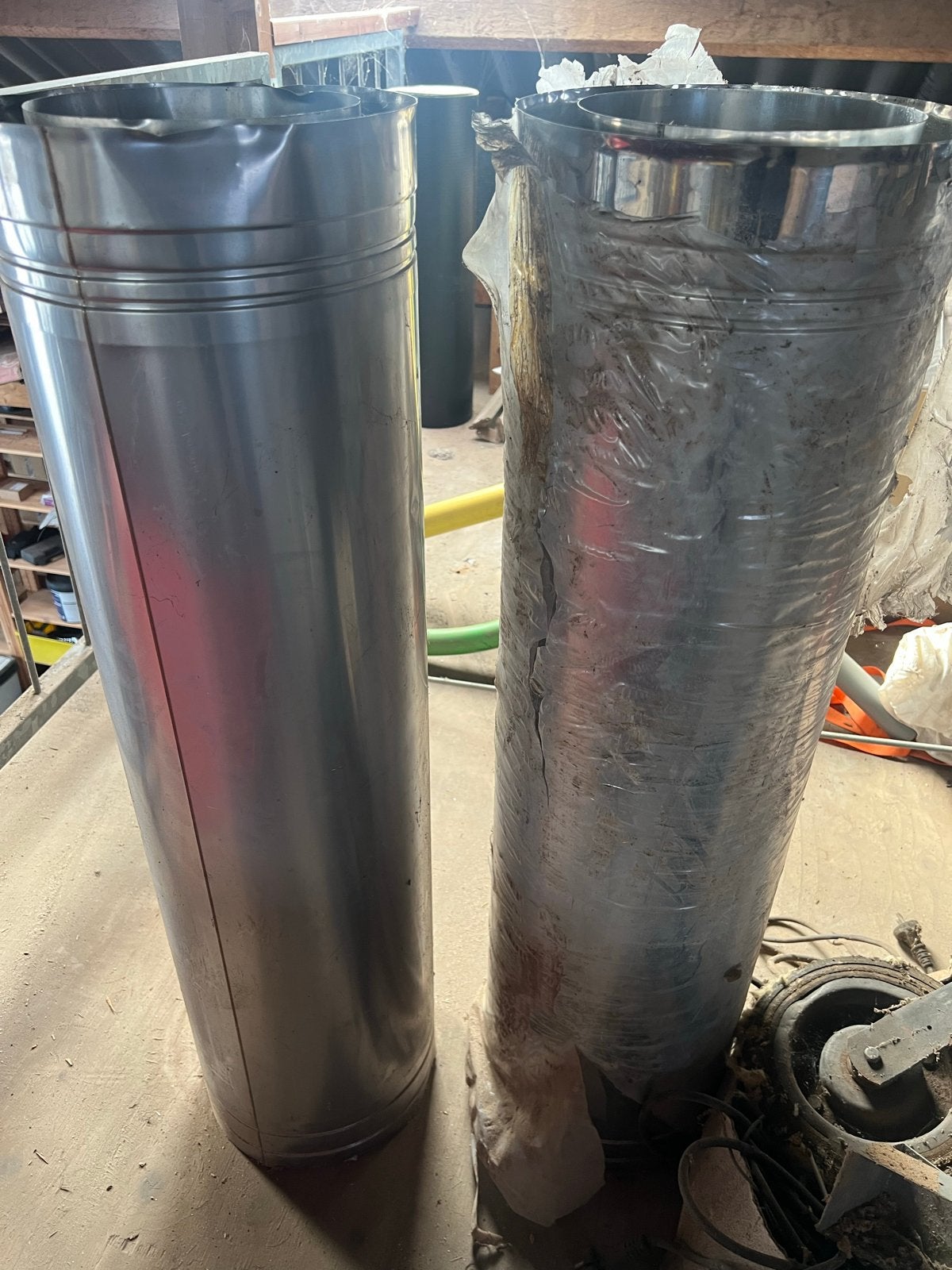Dubbelwandig kachel buizen 100cm- 2 stuks, Ophalen, Nieuw, Afzuiger