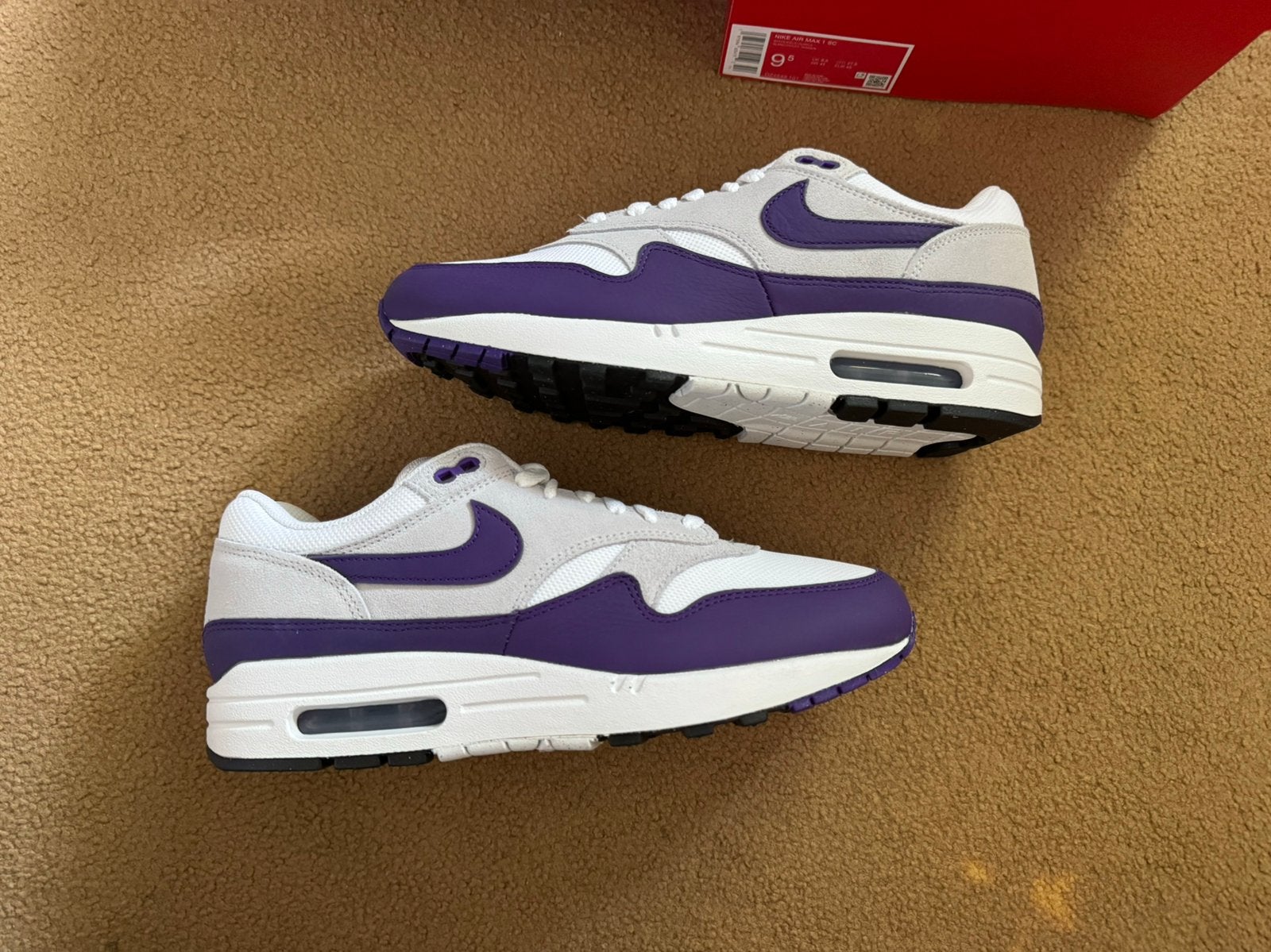 Nike Air Max 1 SC Field Purple | eu 43 | nieuw, Overige kleuren, Verzenden, Nieuw, Sneakers of Gympen