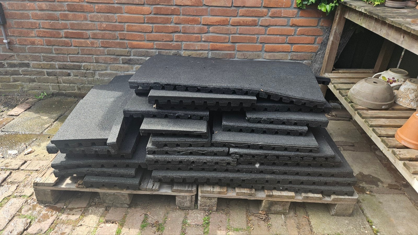Bos Extreme Impact vloertegels van rubber - fitness gym, Ophalen, Gebruikt, Overige typen