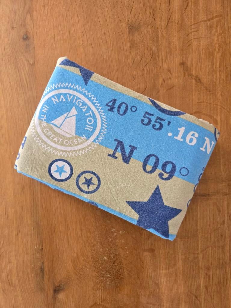 Ledikant dekbedovertrek babybed nautisch thema, Blauw, Dekbedovertrek, Ophalen of Verzenden, Zo goed als nieuw