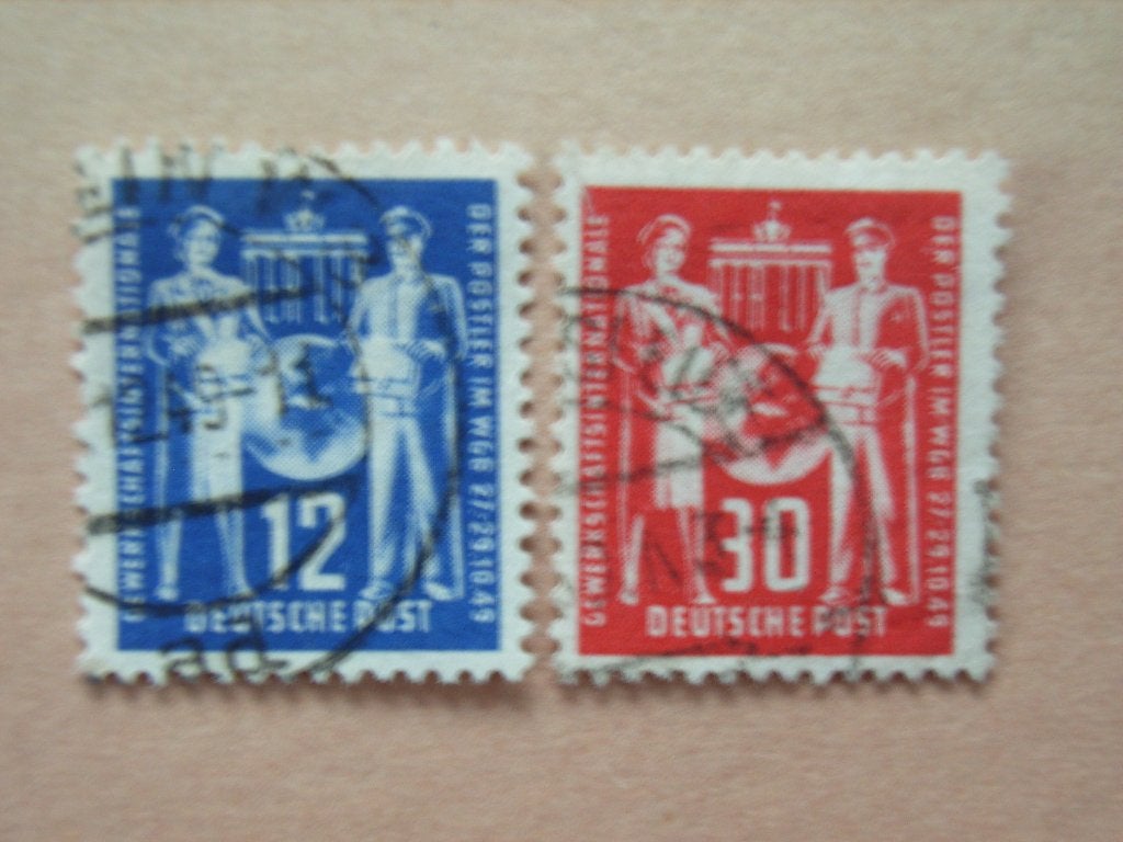 3   DDR 243-244, Ophalen of Verzenden, DDR, Gestempeld