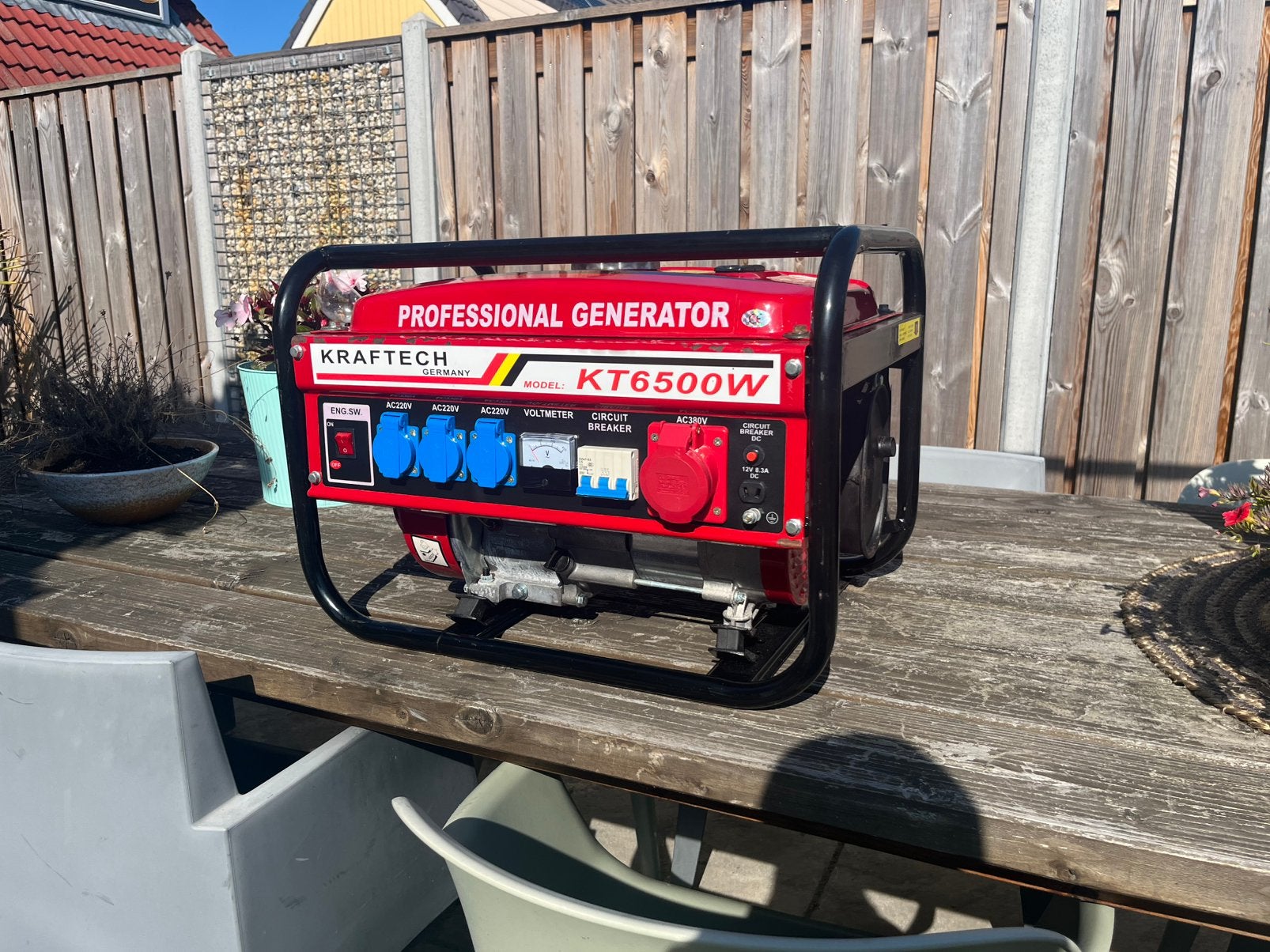 Te koop Kraftech KT6500W aggregaat NU 210 euro, Ophalen, Zo goed als nieuw