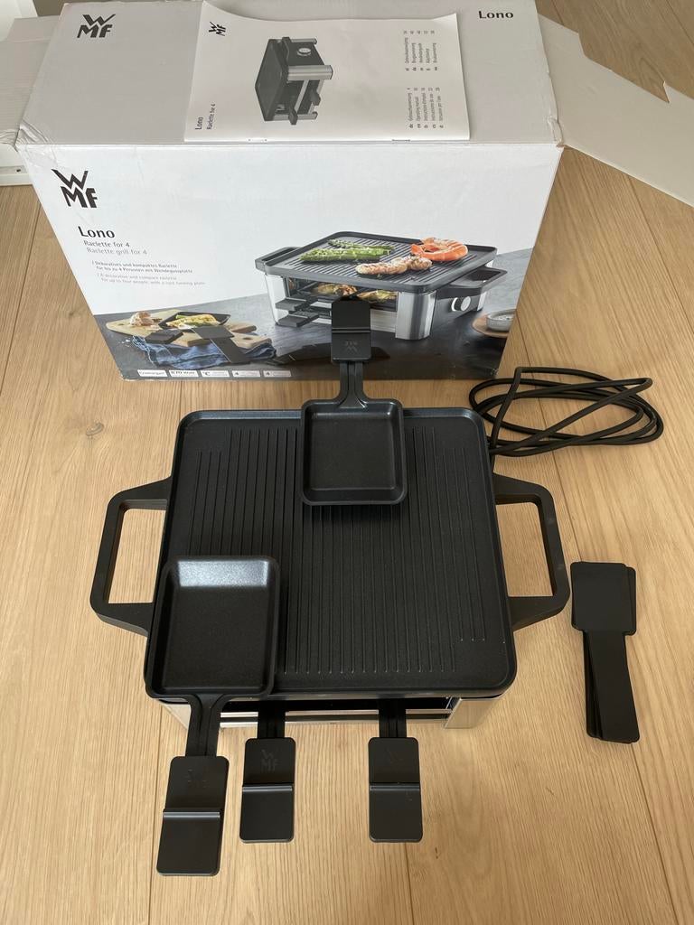 WMF Lono Raclette grill gourmetstel voor 4 personen, Ophalen of Verzenden, Zo goed als nieuw, 4 t/m 7 personen