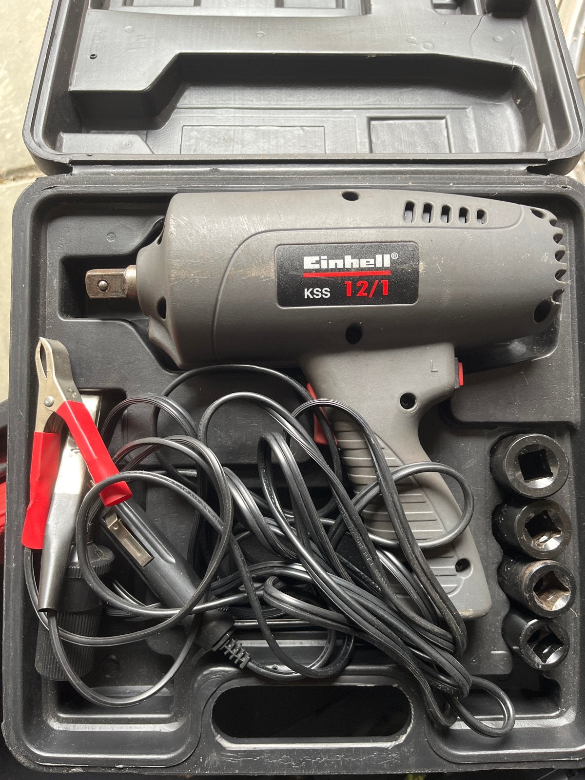 Einhell KSS 12/1 Slagmoersleutel met doppen, Ophalen of Verzenden, Gebruikt, Minder dan 400 watt, Overige typen