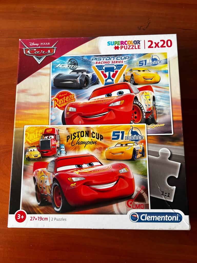 Clementoni Disney Pixar Cars Puzzel - 2x20 stukjes, Ophalen of Verzenden, 10 tot 50 stukjes, Zo goed als nieuw, 2 tot 4 jaar