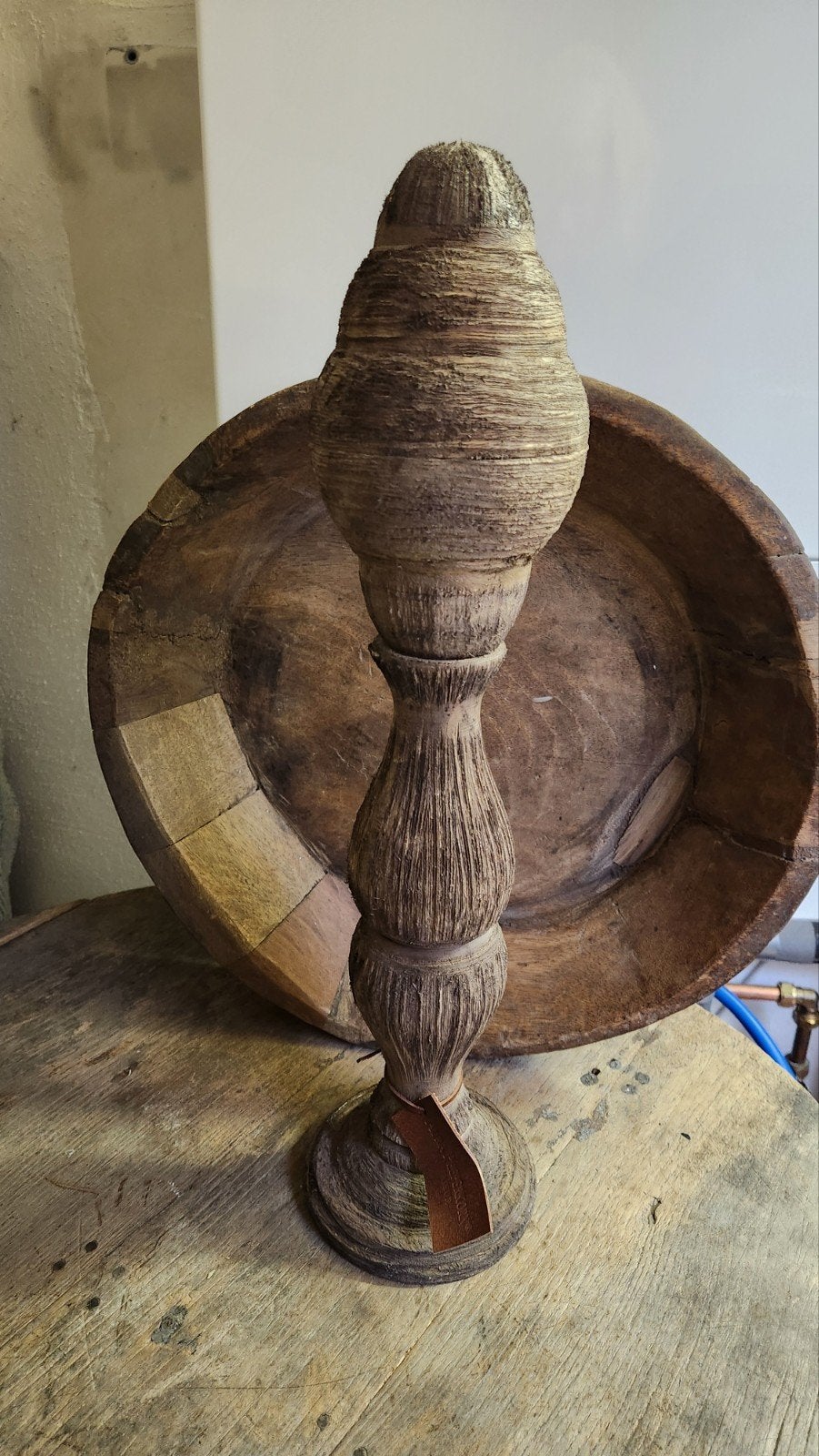 Aura peeperkorn ornament L, Ophalen of Verzenden, Rond, Hout