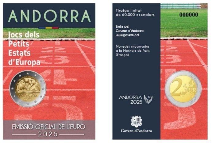 2 euro Andorra 2025 - Spelen kleine staten Europa (CoinCard), Postzegels en Munten, Munten | Europa | Euromunten, Ophalen of Verzenden