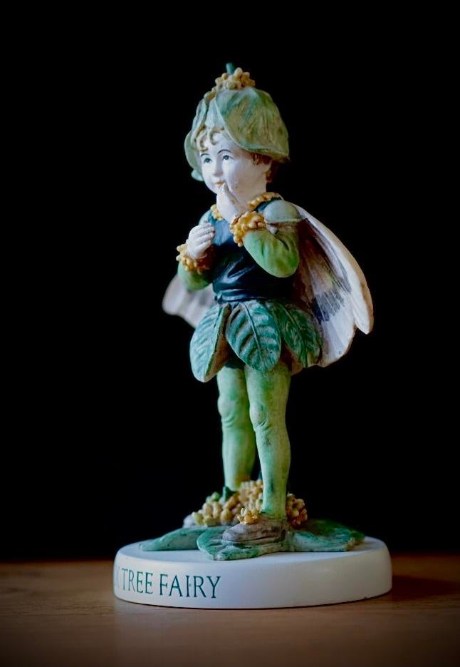 Box Tree Fairy beeldje - fantasy decoratie Flower Fairies, Verzamelen, Ophalen of Verzenden, Zo goed als nieuw, Fantasy