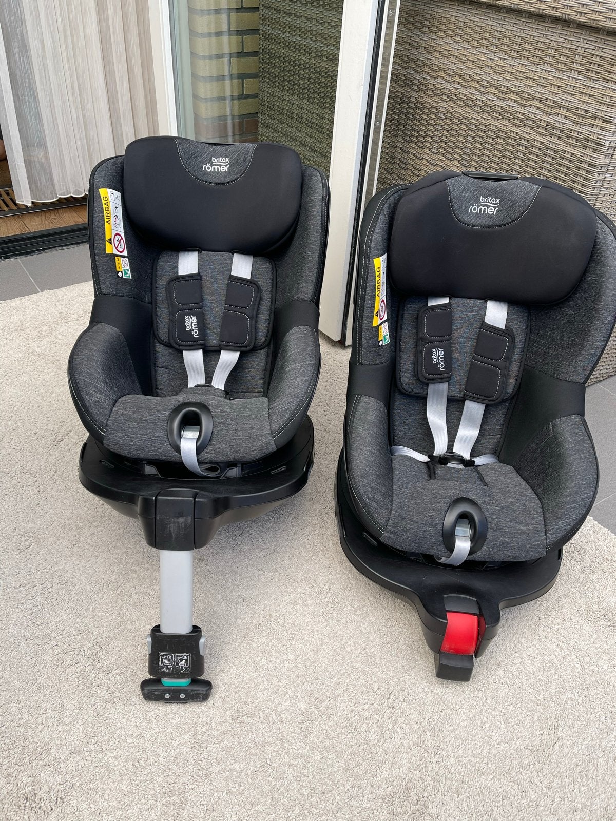 2x Britax Römer autostoel, 360 graden draaibaar, Ophalen, Romer, 0 t/m 18 kg, Verstelbare rugleuning
