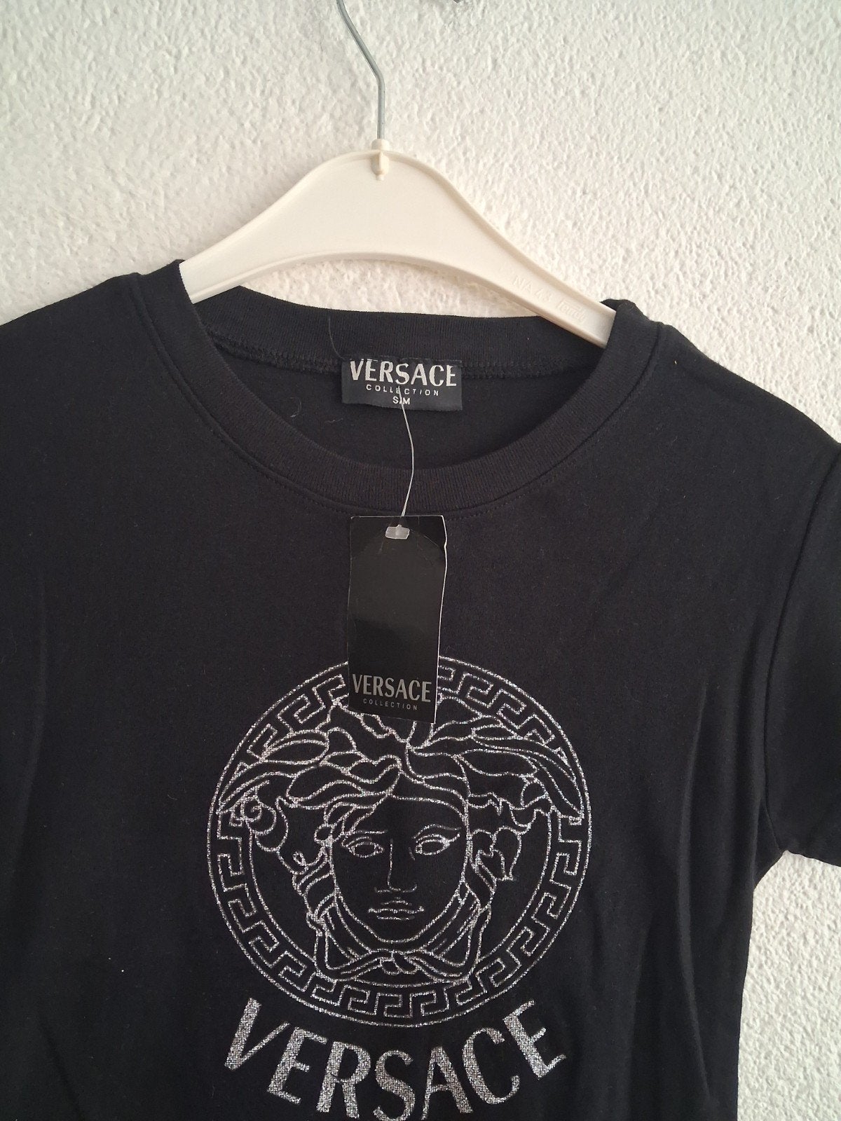 Versace Collection T-shirt met Medusa logo - Nieuw, Maat 38/40 (M), Zwart, Nieuw, Ophalen of Verzenden