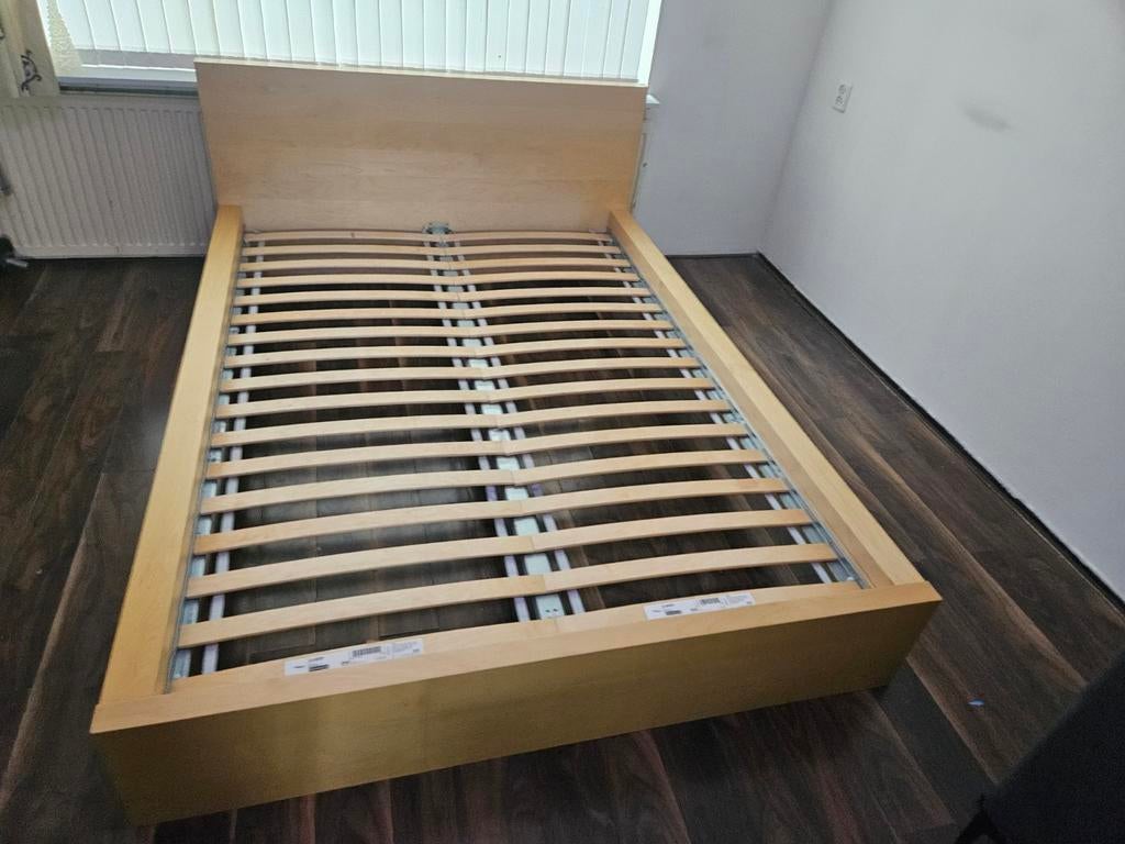 IKEA MALM TWIJFELAAR 140 X 200 CM M+ OPROLBAAR BODEMS, Ophalen, Overige kleuren, 140 cm, Twijfelaar