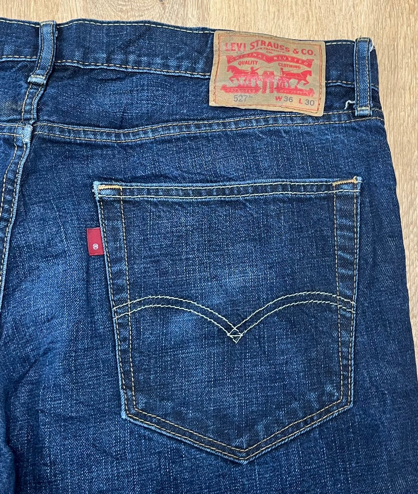 Levi’s 527 bootcut jeans marineblauw - Maat W36 L30, Ophalen of Verzenden, Zo goed als nieuw, Blauw, W36 - W38 (confectie 52/54)