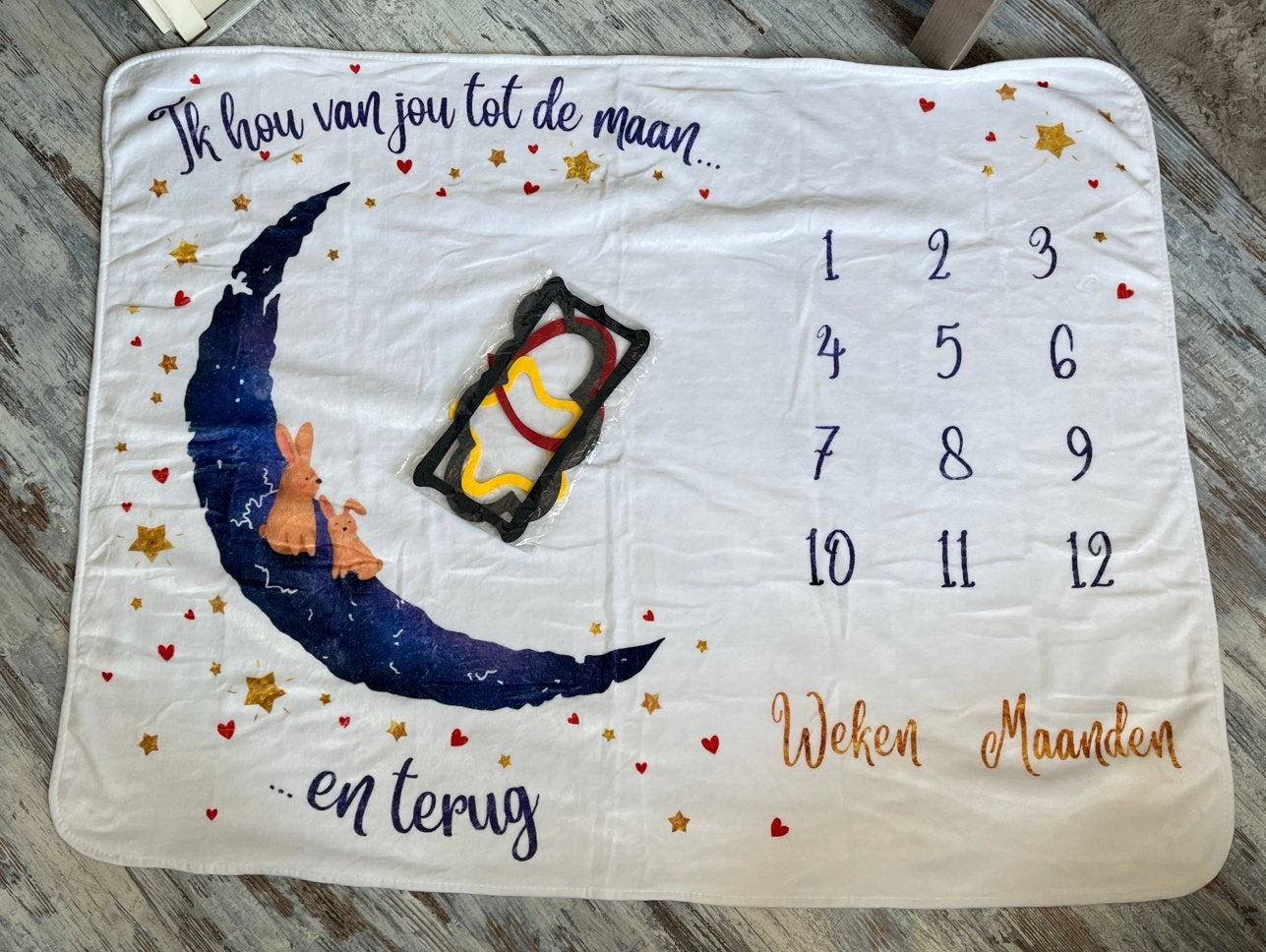 Baby mijlpaal deken - foto deken, Ophalen, Zo goed als nieuw
