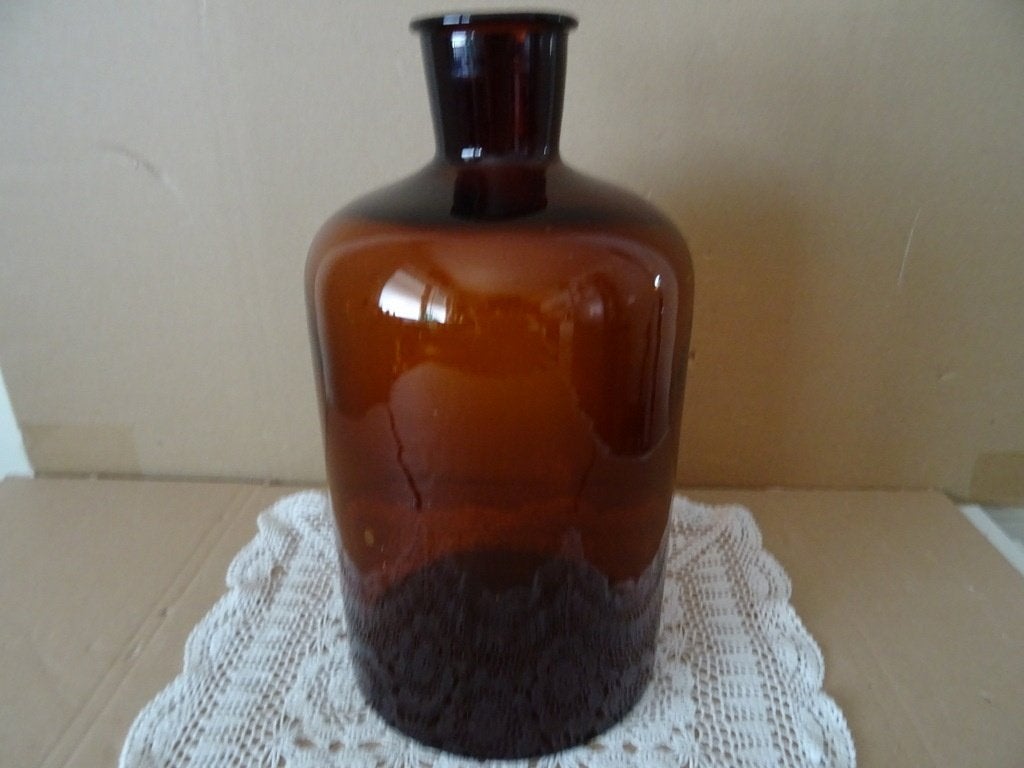 Curiosa grote antieke apothekersfles apothekerspot 32cm 1900, Ophalen of Verzenden