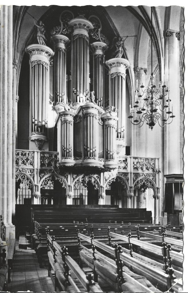 Amersfoort Joriskerk interieur orgel, Ophalen of Verzenden, 1940 tot 1960, Ongelopen, Utrecht