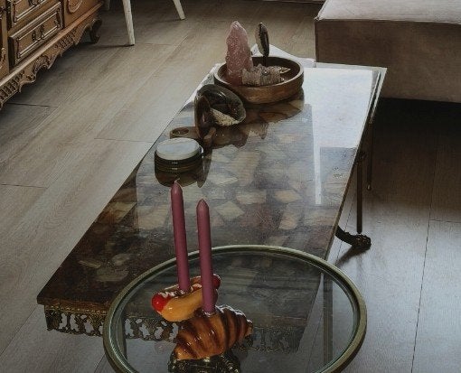 Prachtige Vintage Travertin Marmeren Tafel, Huis en Inrichting, Ophalen, Gebruikt, 100 tot 150 cm, Vintage, Travertin, Marmer