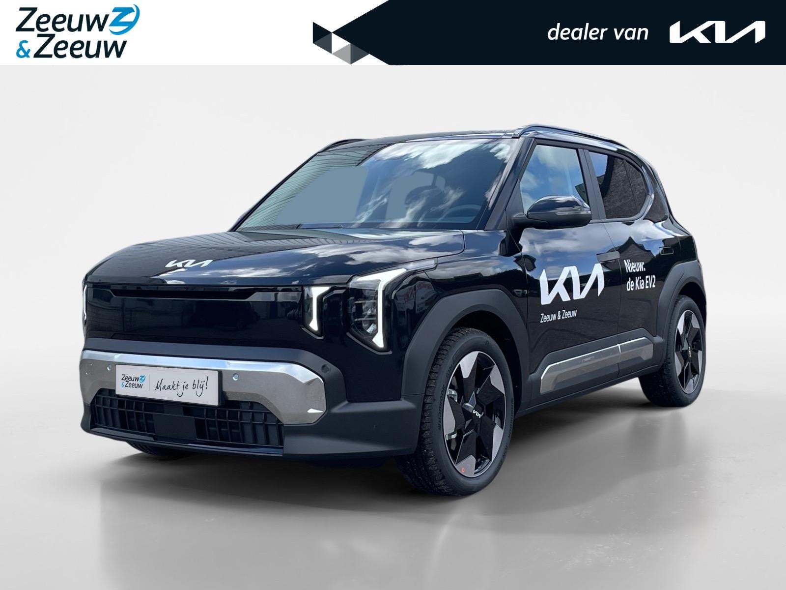 Kia EV2 Plus Advanced 42.2 kWh | DEMO | Direct Leverbaar! |, Auto's, 12 maanden, Stof, 750 kg, Zwart