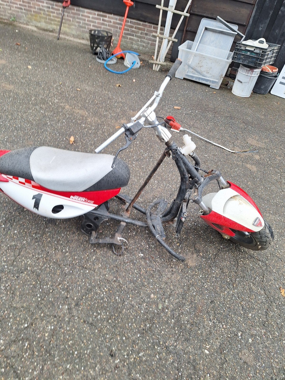 Onderdelen Ducati scooter xerox Frame, Kuipdelen, Voorvork, Ophalen, Gebruikt, Onbekend (Ducati Corse branding), Pitbike