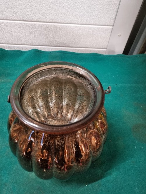 windlicht goud kleurig glas, Ophalen of Verzenden, 'T Olde Gre-j, Info@toldegrej.nl, Endepoelstraat 20f Didam