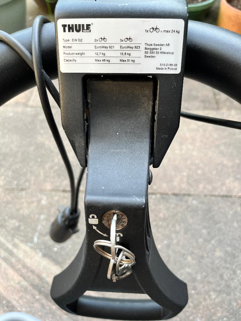 Thule EuroWay G2 921 - Lichtgewicht - Kantelbaar, Auto diversen, Fietsendragers, Ophalen, 2 fietsen, Zo goed als nieuw, Trekhaakdrager